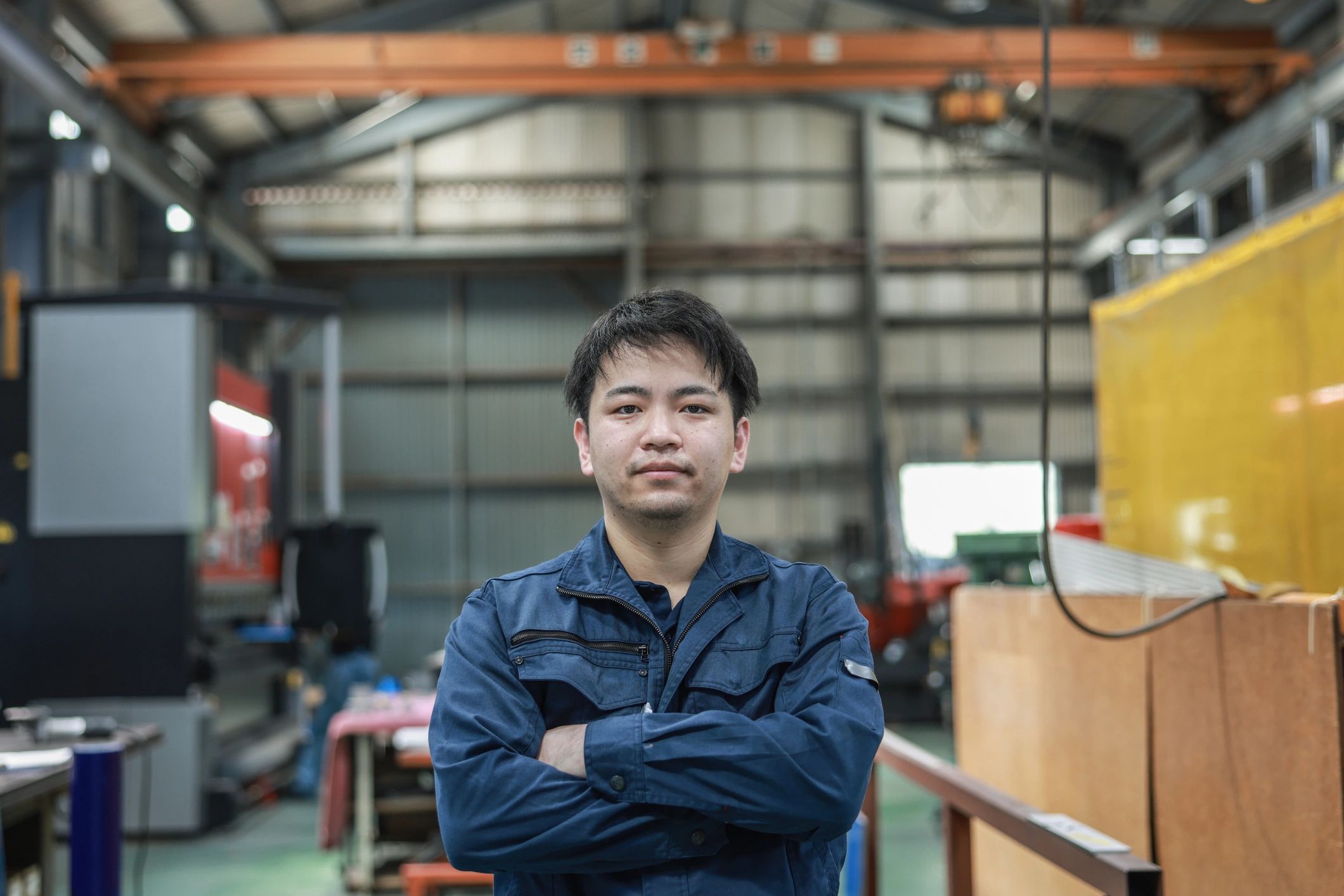 Japanese car mechanic portrait