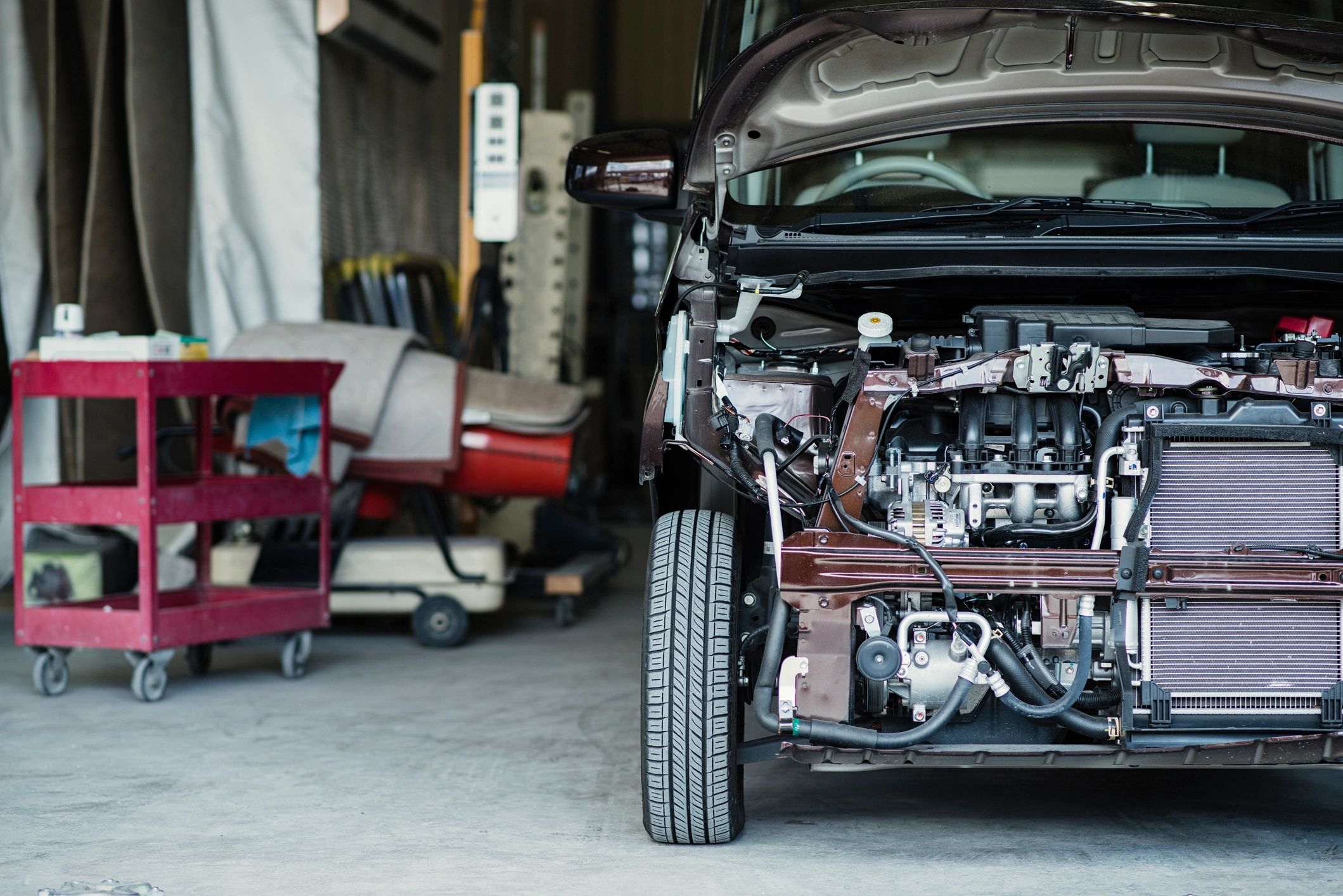 Japanese car repair garage modern